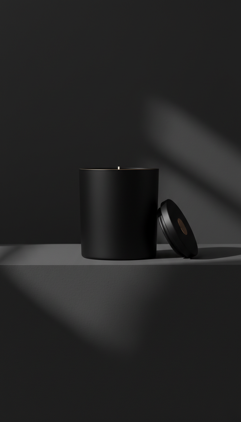 Soy Candle In Matte Black Glass